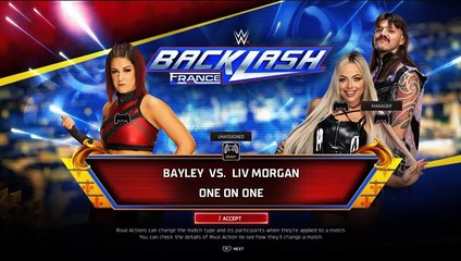 WWE 2k25 - Backslash - Bayley vs Liv Morgan