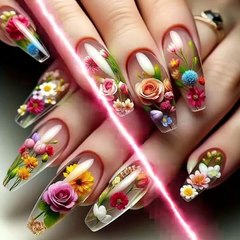 💅 Dreamy Floral French Nails 🌸 | Elegant Glossy Nail Tips for 2025