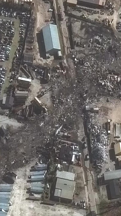 New satellite images show trail of destruction after deadly UPS plane crash