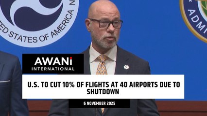 U.S. to cut 10% of flights at 40 airports due to shutdown