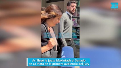 Así llegó la jueza Makintach al Senado en La Plata en la primera audiencia del jury
