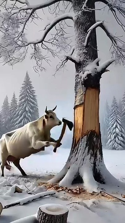 Beautiful story of hardworking cow and monkey #shorts #animals #trendingshorts  #ytshorts #viral #ai [sPppjTWLsCY]