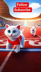 cat and dog running competition #cat #dog