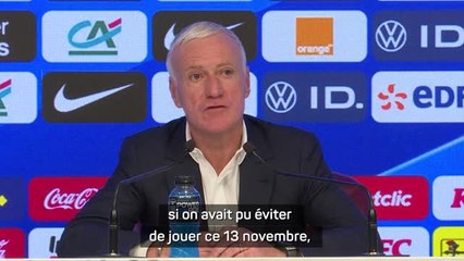 Bleus - Deschamps aurait préféré "éviter de jouer ce 13 novembre"