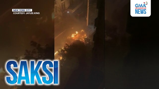 Kotse, sumabog matapos madamay sa sunog; 7 bumbero, sugatan | Saksi
