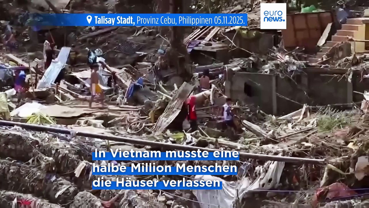 Mehr als  140 Tote: Taifun Kalmaegi verwüstet Philippinen und Vietnam