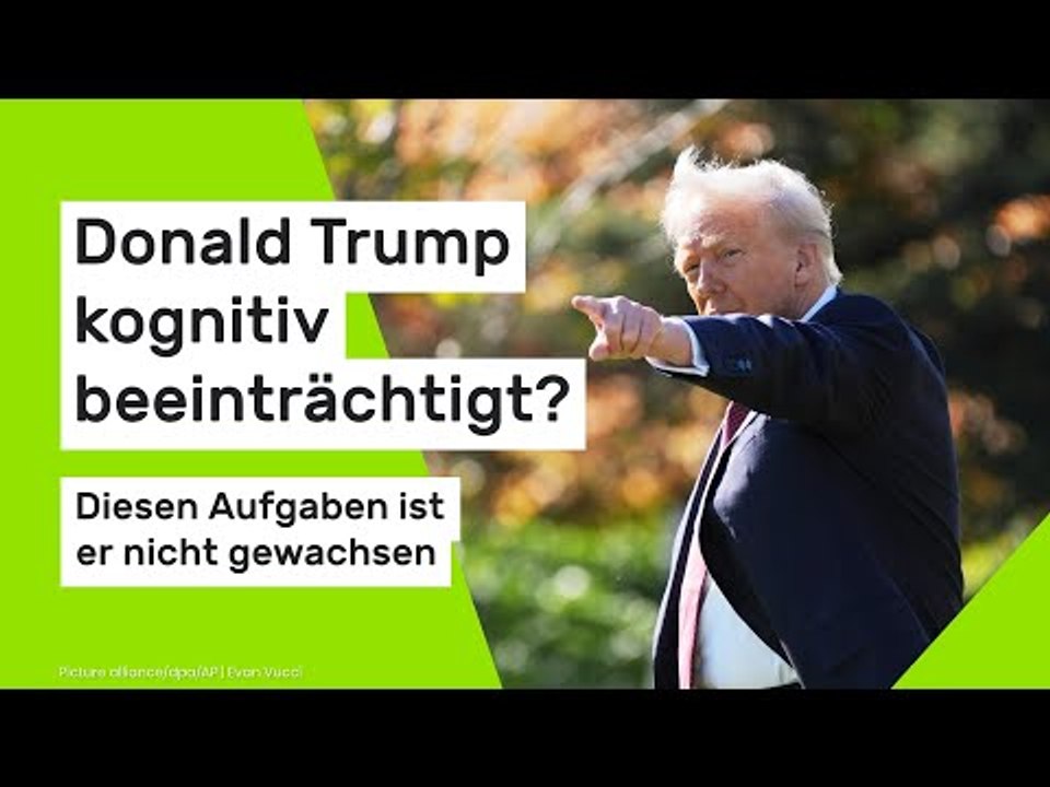 Donald Trump kognitiv beeinträchtigt? Diesen  Aufgaben ist er  nicht gewachsen