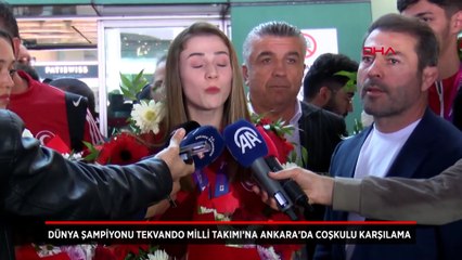 Dünya şampiyonu Tekvando Milli Takımı’na Ankara’da coşkulu karşılama