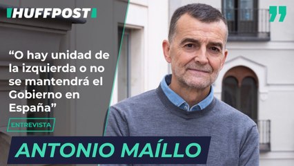 Antonio Maíllo, coordinador de Izquierda Unida (IU): "O hay unidad de la izquierda o no se mantendrá el Gobierno en España"