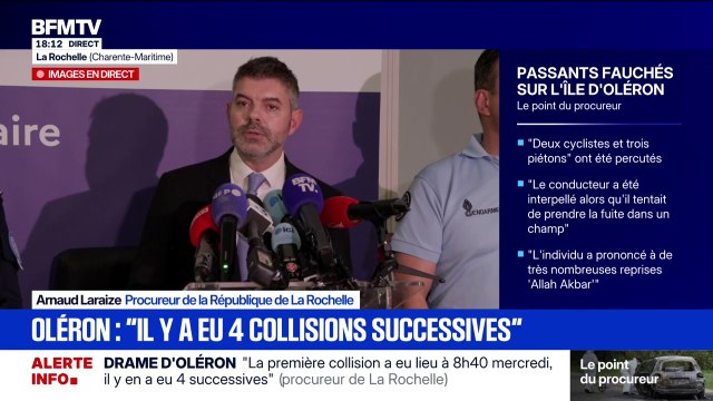 Personnes percutées à Oléron: le procureur de la République de La Rochelle détaille le profil de l’assaillant de 35 ans connu de la justice