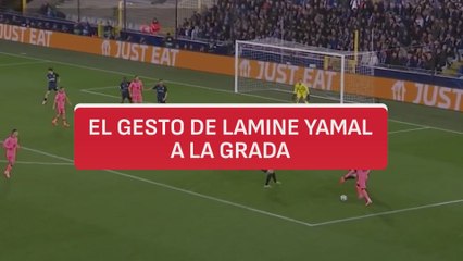 La burla de Lamine Yamal a la grada tras el gol anulado | Brujas vs. Barcelona (3-3)