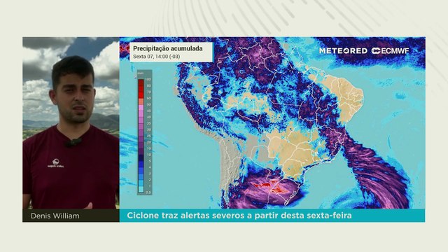 Ciclone traz alertas severos a partir desta sexta-feira