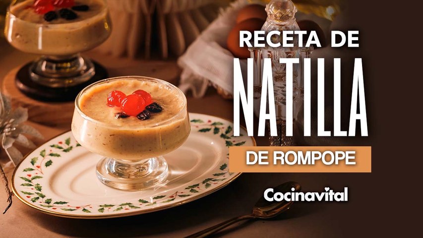 Natilla de rompope, receta para Navidad