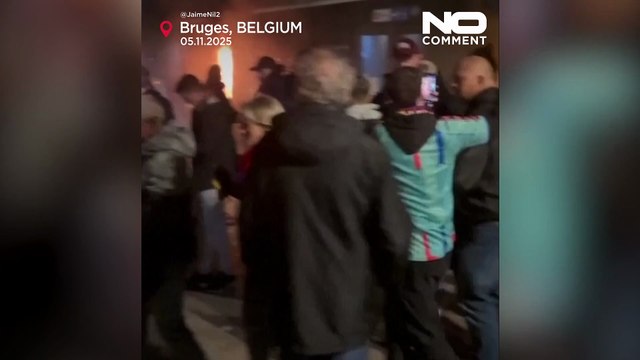 Автобус с болельщиками Барселоны загорелся перед матчем Лиги чемпионов в Брюгге