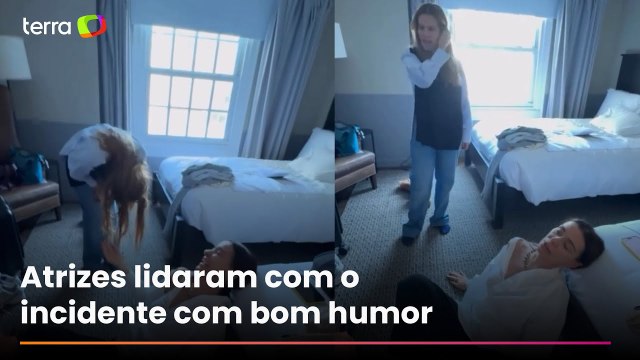 Ingrid Guimarães e Mônica Martelli mostram ‘sufoco’ em menos de 15 minutos em hotel nos EUA