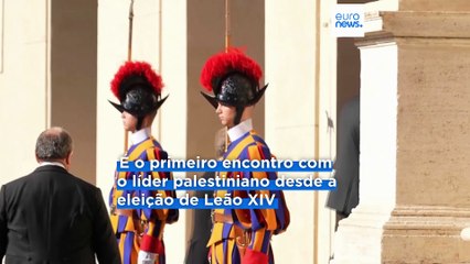 Papa Leão XIV recebe presidente da Autoridade Nacional da Palestina