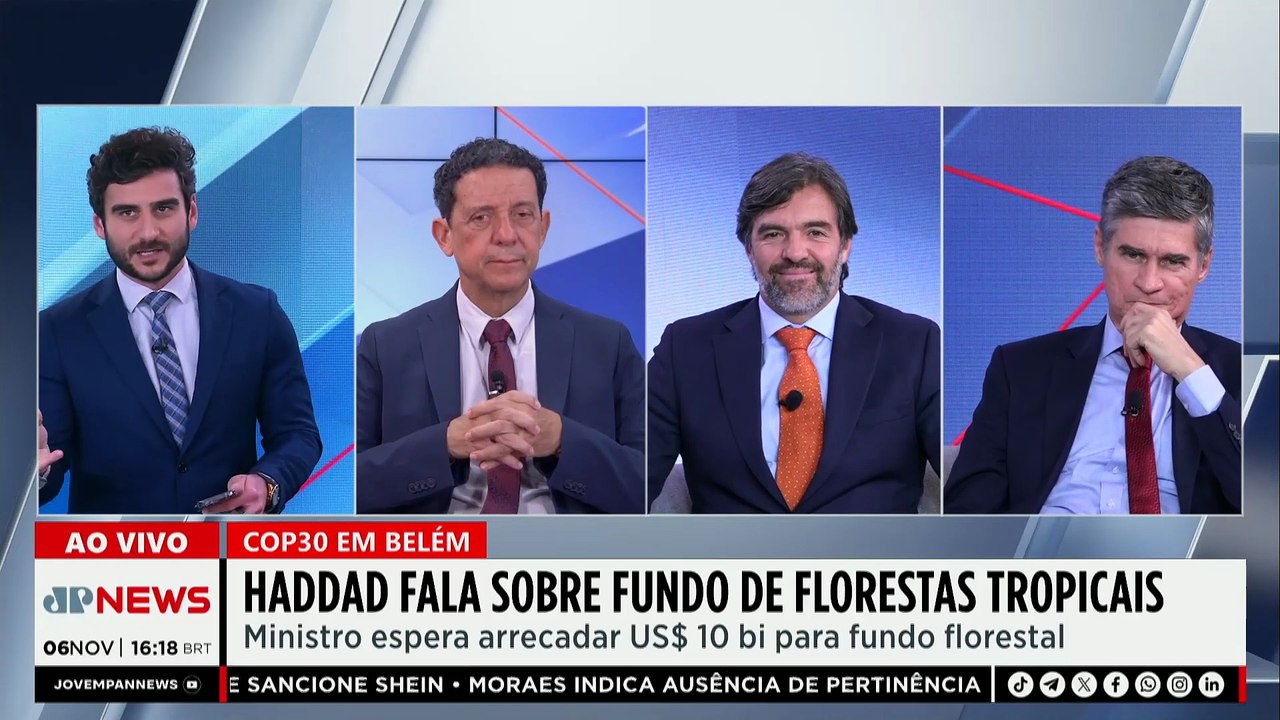 COP30: Haddad fala sobre fundo de florestas tropicais e espera arrecadar US$ 10 bi