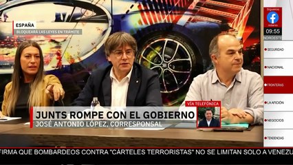 Junts rompe con el Gobierno y presenta enmiendas totales a todas sus leyes