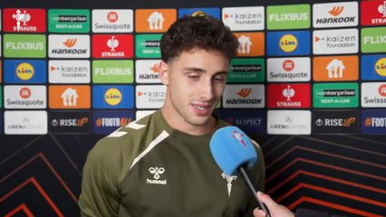 Zona mixta de Pablo Durán tras su partidazo en Europa League