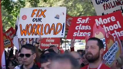 Teachers and health workers walk off the job in Tasmania as the budget offers no compromises