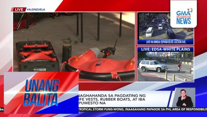 Valenzuela LGU, naghahanda sa pagdating ng Bagyong Uwan; life vests, rubber boats, at iba pang gamit, nakapuwesto na | Unang Balita
