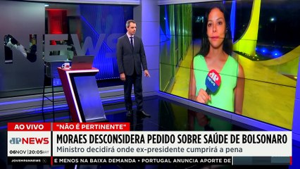 Moraes desconsidera pedido sobre saúde de Bolsonaro; Cristiano Vilela e Acácio Miranda comentam