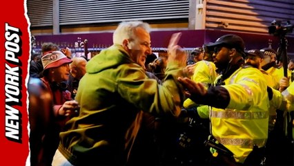 Soccer fans clash with police during Europa League match