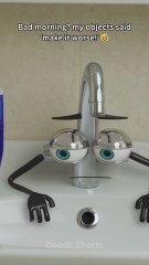 My sink faucet turned against me! 😩😂 #comedy #pranks #animation