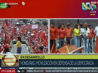 Honduras | Candidata presidencial Rixi Moncada acompaña movilización en defensa de la democracia
