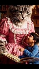 Talking Cat Tells a Story to a Little Boy 🐱📖 | Heartwarming Cat Video 2025 | Cute Animal Shorts