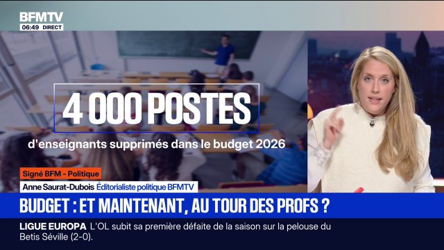 SIGNÉ BFM - Enseignants: le gouvernement veut supprimer 4.000 postes dans le budget 2026