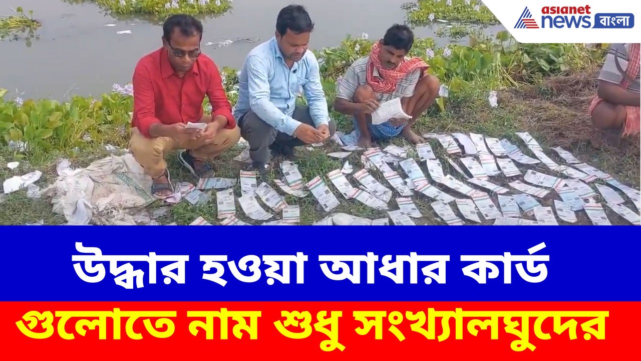 SIR আবহে পুকুর থেকে উদ্ধার এক বস্তা আধার কার্ড, ভিডিও ভাইরাল