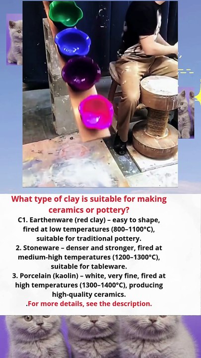 What type of clay is suitable for making ceramics or pottery