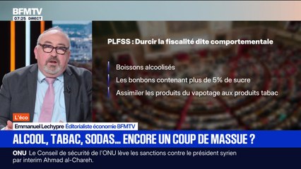 BFM éco : Alcool, tabac, sodas... encore un coup de massue ? - 07/11