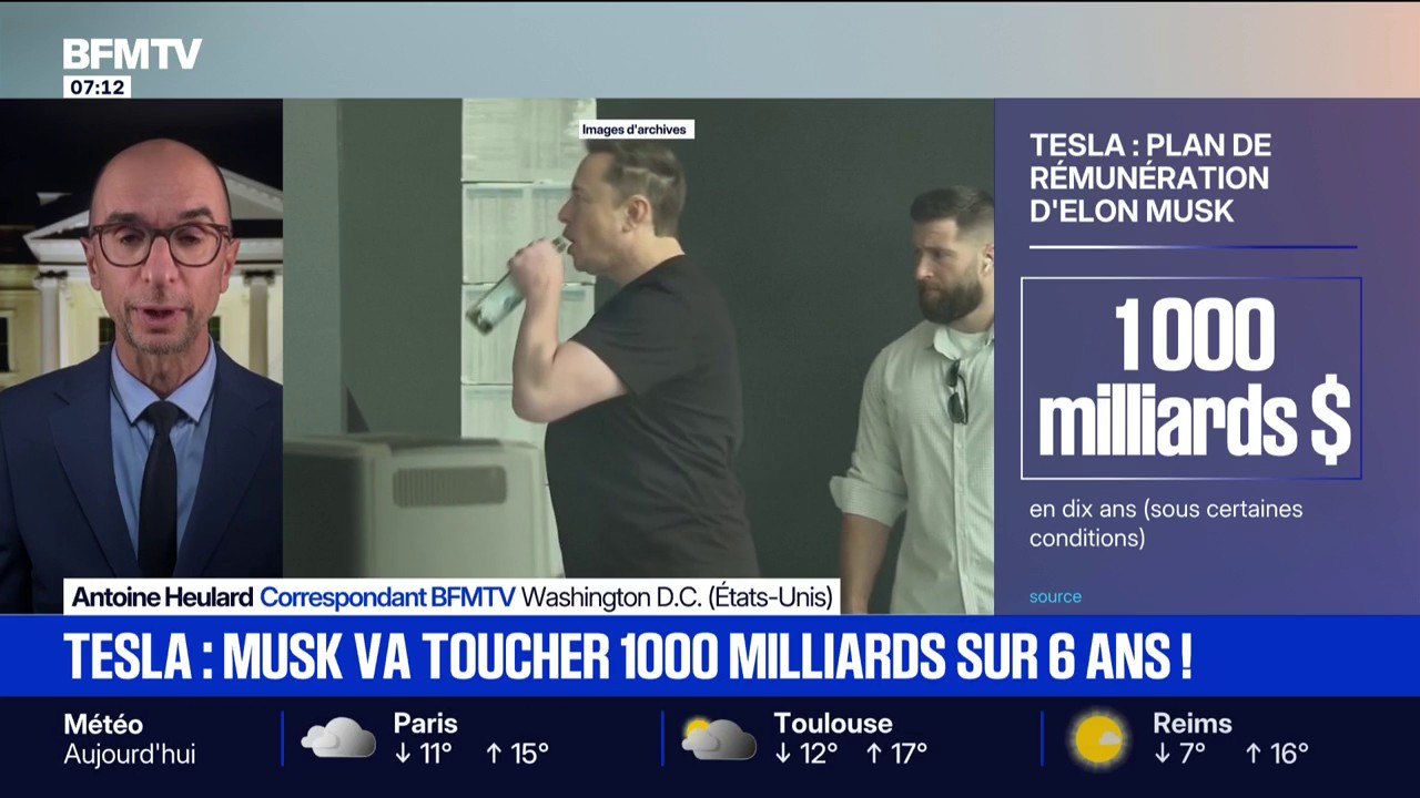 Tesla: Elon Musk pourrait toucher 1.000 milliards de dollars sur dix ans s'il atteint ses objectifs