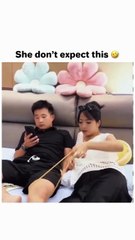 Relationship Humor: The Chopstick Leg Prank! (More descriptive of the action)