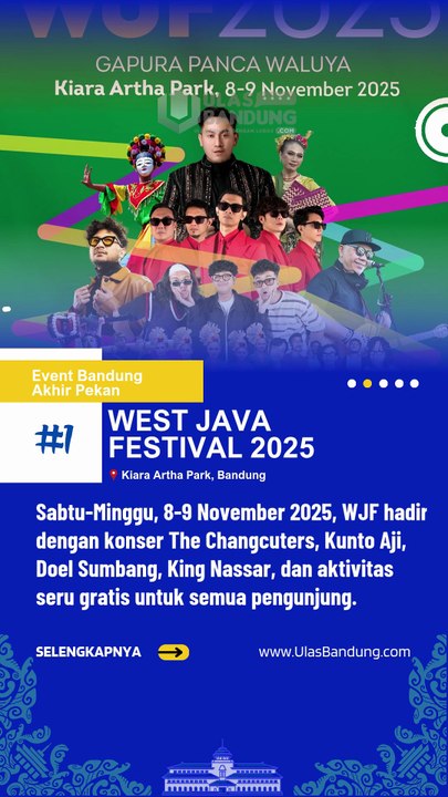 Hati-hati Macet di Bandung! 9 Event Seru Akhir Pekan Ini, 8-9 November 2025 Wajib Tahu