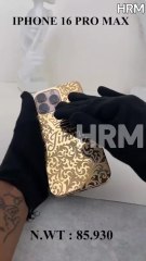 I Phone 16 Pro Max back Gold Cover 2025.#gold #stylish #antique #jewellery #goldjewellery #diamond #backcover