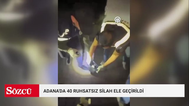 Adana'da operasyon ve denetimlerde 40 ruhsatsız silah ele geçirildi