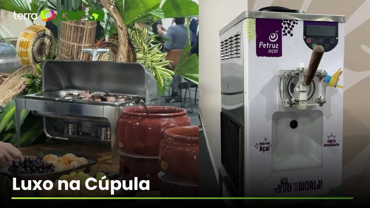 Máquina de açaí, 'água pura da Amazônia' e mais: o que tem na ‘área vip’ da Cúpula do Clima