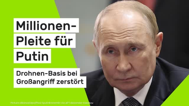 Ukraine-Krieg aktuell: Millionen-Pleite für Putin - Drohnen-Basis bei Großangriff zerstört