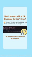 Fix “No Bootable Device” Instantly! | Bring Your PC Back to Life