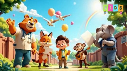 Animal Jobs for Kids | Fun Animated Learning Video | Animals at Work | #animaljobs  #animalsforkids