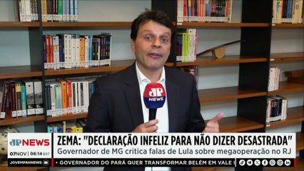 Zema sobre fala de Lula: “Declaração infeliz para não dizer desastrada”