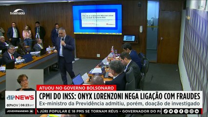 Onyx admite doação de investigado na CPMI do INSS; sessão tem bate-boca