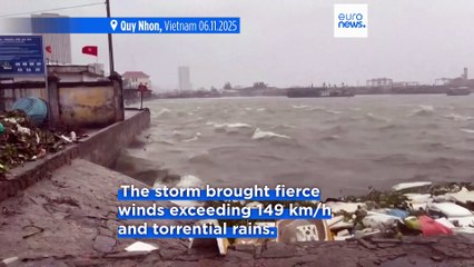 At least five people killed as Typhoon Kalmaegi makes landfall in Vietnam