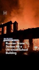 Russian Drone Strikes Hit a Ukrainian School Building