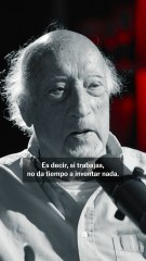 Manuel Vicent: "Todo lo que ha avanzado la humanidad ha sido a través de la pereza"