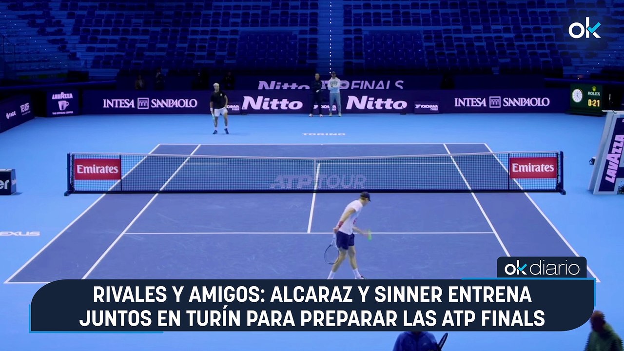 Rivales y amigos: Alcaraz y Sinner entrena juntos en Turín para preparar las ATP Finals