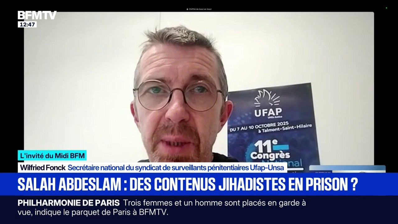 Contenus jihadistes en prison: "Des carences énormes en matière de sécurité", alerte Wilfried Fonck, secrétaire général du syndicat des surveillants pénitentiaires Ufap-Unsa